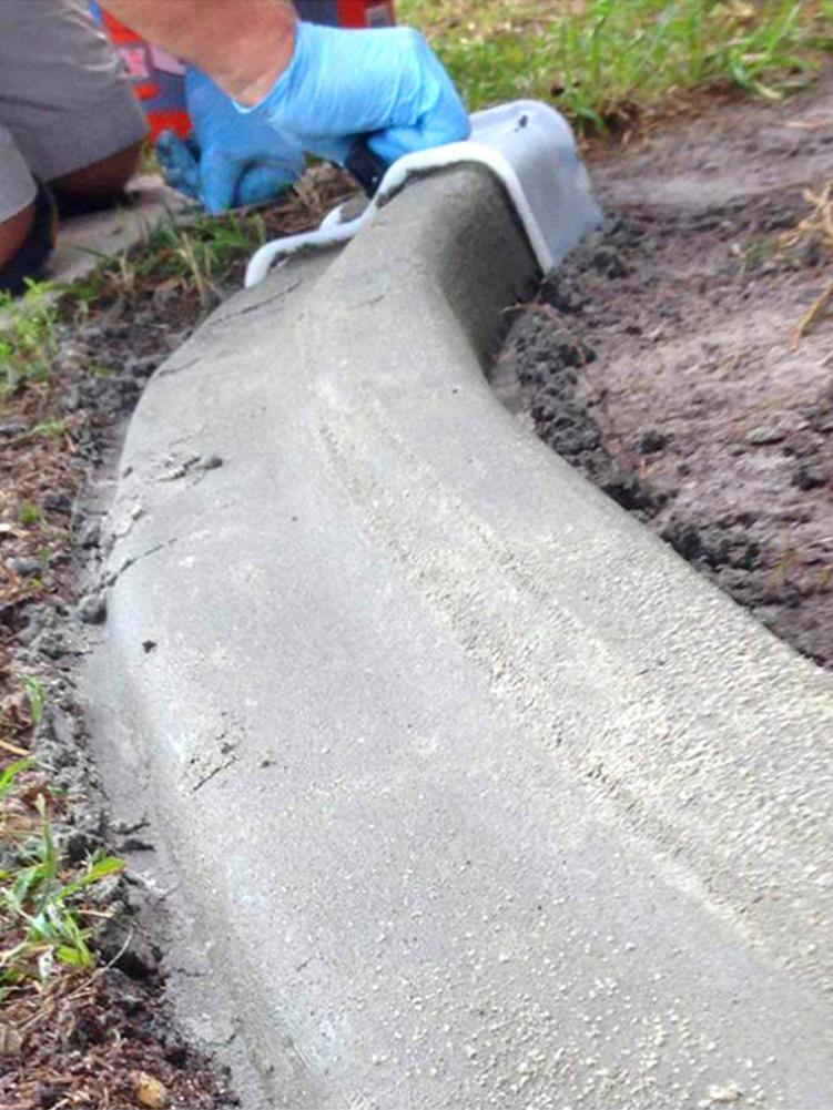 1Pcs Concrete Trowel With Plastic Handle Concrete Making Mold Lawn Grout Roads Garden Landscape Path Moulding Tool