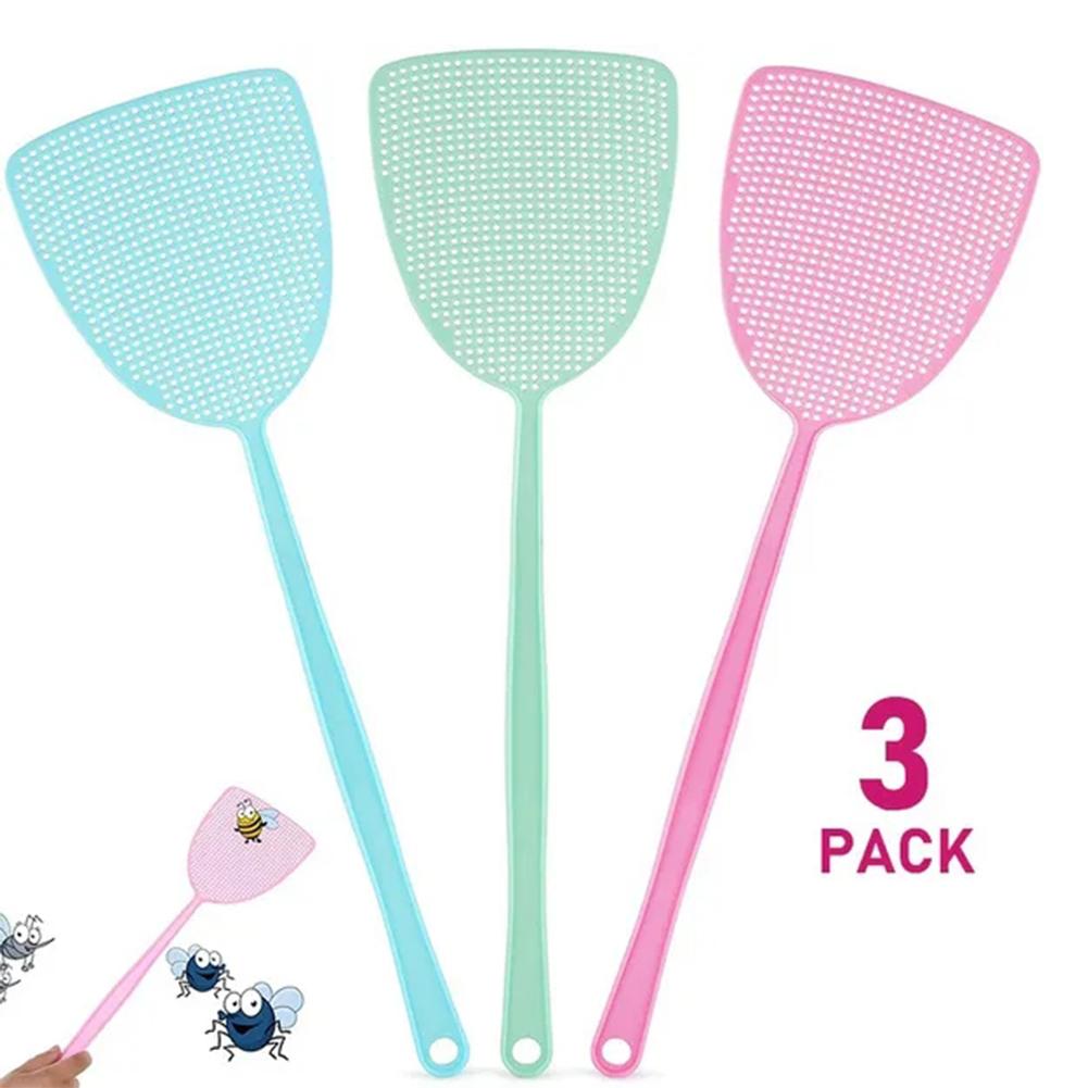 Matamoscas de plástico grueso, matamoscas para mosquitos, Control de plagas, mata insectos, accesorios de cocina para el hogar, 3 uds.