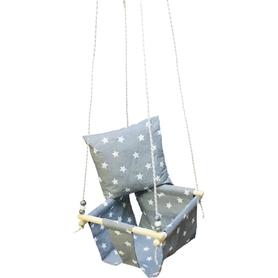 Hout Ster Patroon Baby Kinderen Tuin Schommel Hangmat Plafond Swing Thuis Swing Cradle Ergonomisch En Eenvoudige Installatie: GRAY