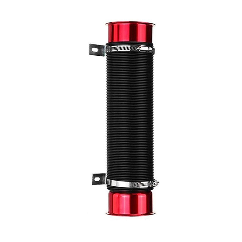 76mm 1M Car Air Filter Intake Cold Pipe Flexible Duct Feed Hose Kit with Tuyere Inlet Clamp Tube Hose Air Intake Pipe
