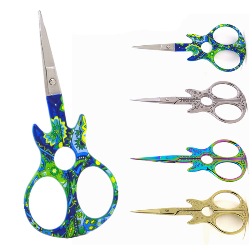 Professionele Schaar Vintage 12*5Cm Gitaar Patroon Naaister Scharen Schaar Naaien Handwerken Gereedschap Huishoudelijke Essentials