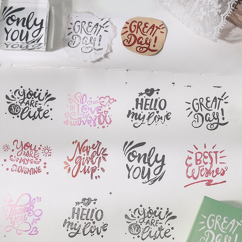 Acrylic Greeting Clear Stamping Blocks Tools Stamp for DIY Scrapbooking Crafts Cards Journal