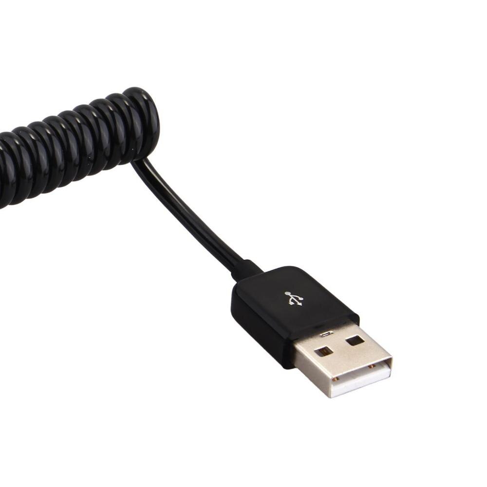USB 2.0 to MINI USB Spring Data Cable Spiral Coiled 5 Pin Adaptor Digital USB Data Charging Cables Connector USB Charger Cable