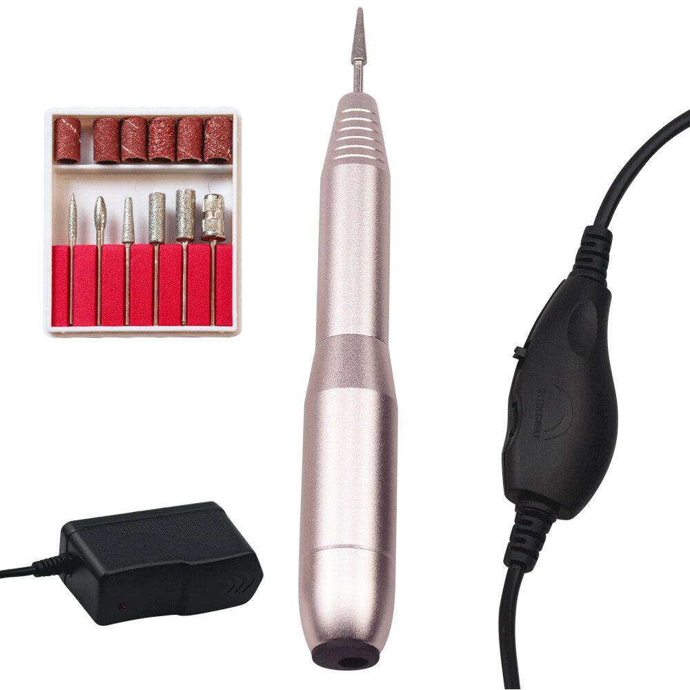 25000 rpm mini negleboremaskine elektrisk manicure negleudstyr elektrisk neglefil pedicure fil til pro manicure: 25000 rpm søm boremaskine