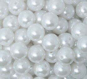 4mm-18mm straight holes white ivory round imitation plastic pearl accessories Beads & Jewelry Making: white / 4mm(1000pcs)