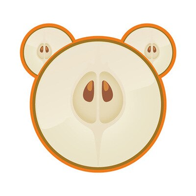 Multi-Purpose Hooks Power Cord Plug Bracket Wall Mounted Cartoon Animals Adhesive Strength Shelf Hook Socket Storage Rack Holder: apple