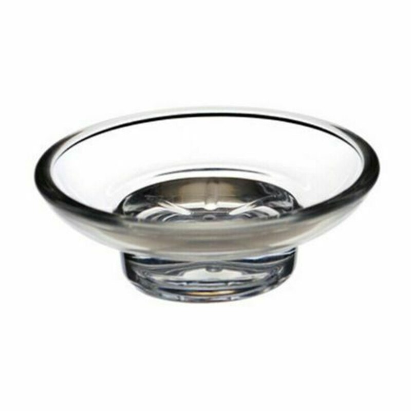 2x Glass Soap Dish Replacement Spare for Bathroom Accessory Universal Holder: A