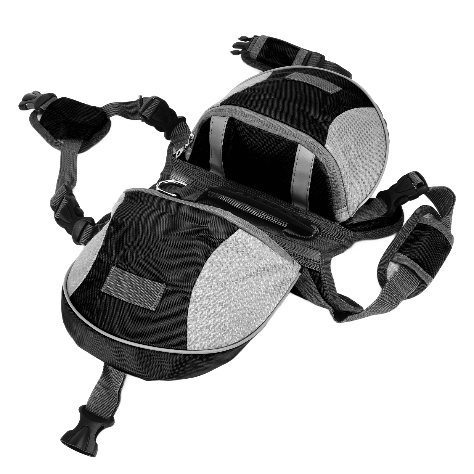 Hound Dog Saddle Backpack Dog Saddle Bag Waterproof Wear Well for Small Dogs for Medium Dogs for Large Dogs: black / M