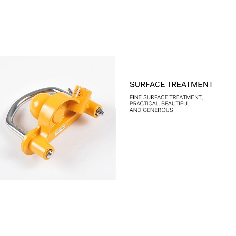 Universal Heavy Duty Hitch Lock Caravan Trailer Ball Coupler Trailer Lock Heavy Duty Hitch Anti-Theft Lock Yellow