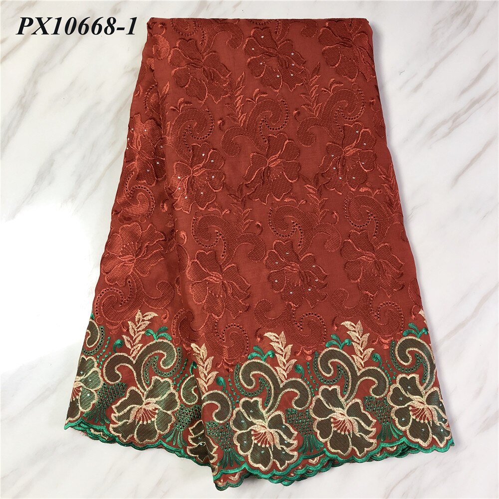 The latest good soft touch Yellow color voile cotton fabric 5 yards women evening dress lace: 1