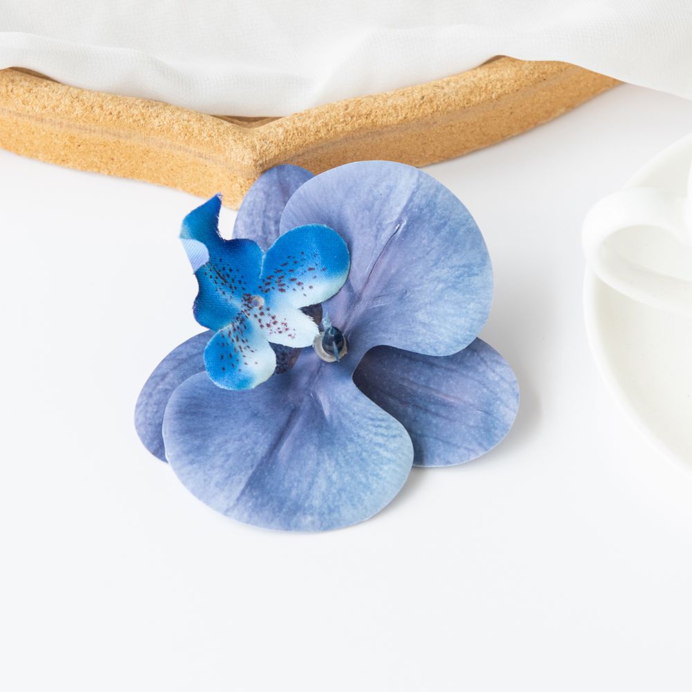 Flores artificiales de orquídeas y mariposas tailandesas, artículos más vendidos, accesorios nupciales para boda y Navidad, tocados y pinzas para el cabello, Diy: S / Plata