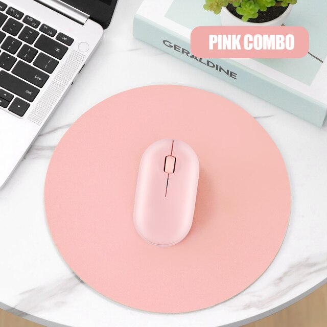 Pebble 2.4G Wireless Mouse Ergonomic Mute Mause Portable Ultra-light Mice for PC Laptop Desktop Notebook Office Use: Pink Suit