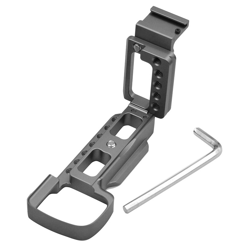 Vertical Shoot Hand Grip with Shoe for Sony Alpha ILCE-6400L 6400M A6400 A6300 Quick Release L Plate Camera Bracket Holder