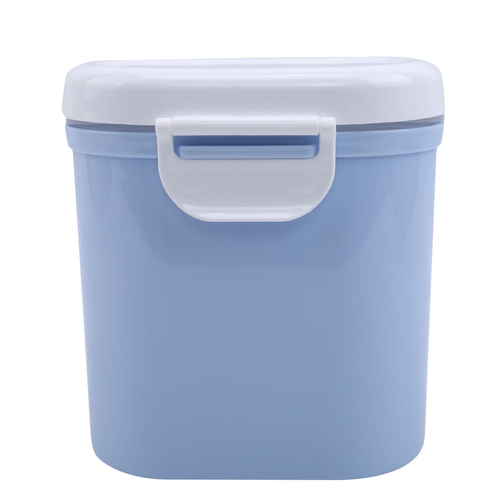 Caja de almacenamiento portátil para fórmula de bebé, dispensador de leche en polvo para niños, contenedor de comida, caja de alimentación para niños, caja de comida de polipropileno: blue large