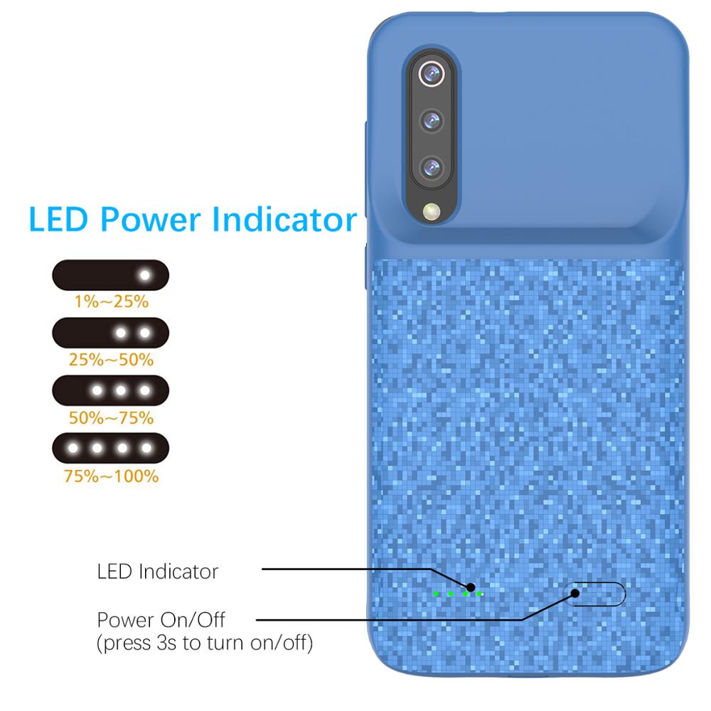 Cassa di batteria 4700mAh Per Xiaomi 9 8 6 Intelligente Esterna Cassa di Batteria Della Copertura Accumulatori e caricabatterie di riserva Per Xiaomi 9se 8lite 6x Batteria Caso del Caricatore