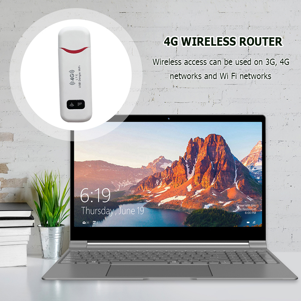 4G LTE USB Modem Dongle - 150Mbps WiFi Hotspot Router - Mobilt SIM Kort Netværkskort