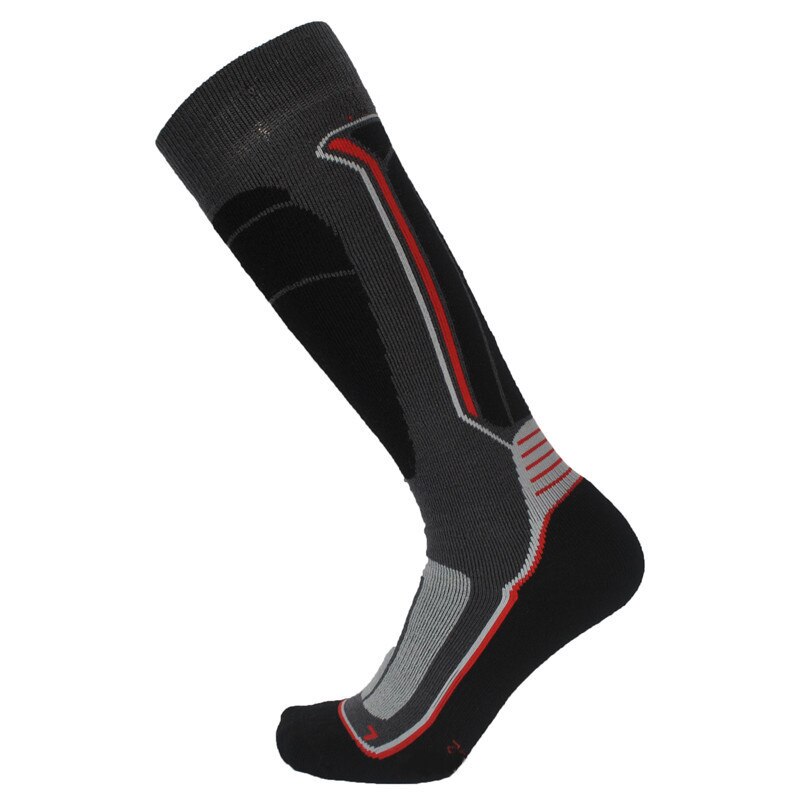 2 pçs meias de lã merino inverno para esportes ao ar livre ciclismo equipamentos de esqui confortável durável grosso quente clássico meias de esqui: Red Stripe-S