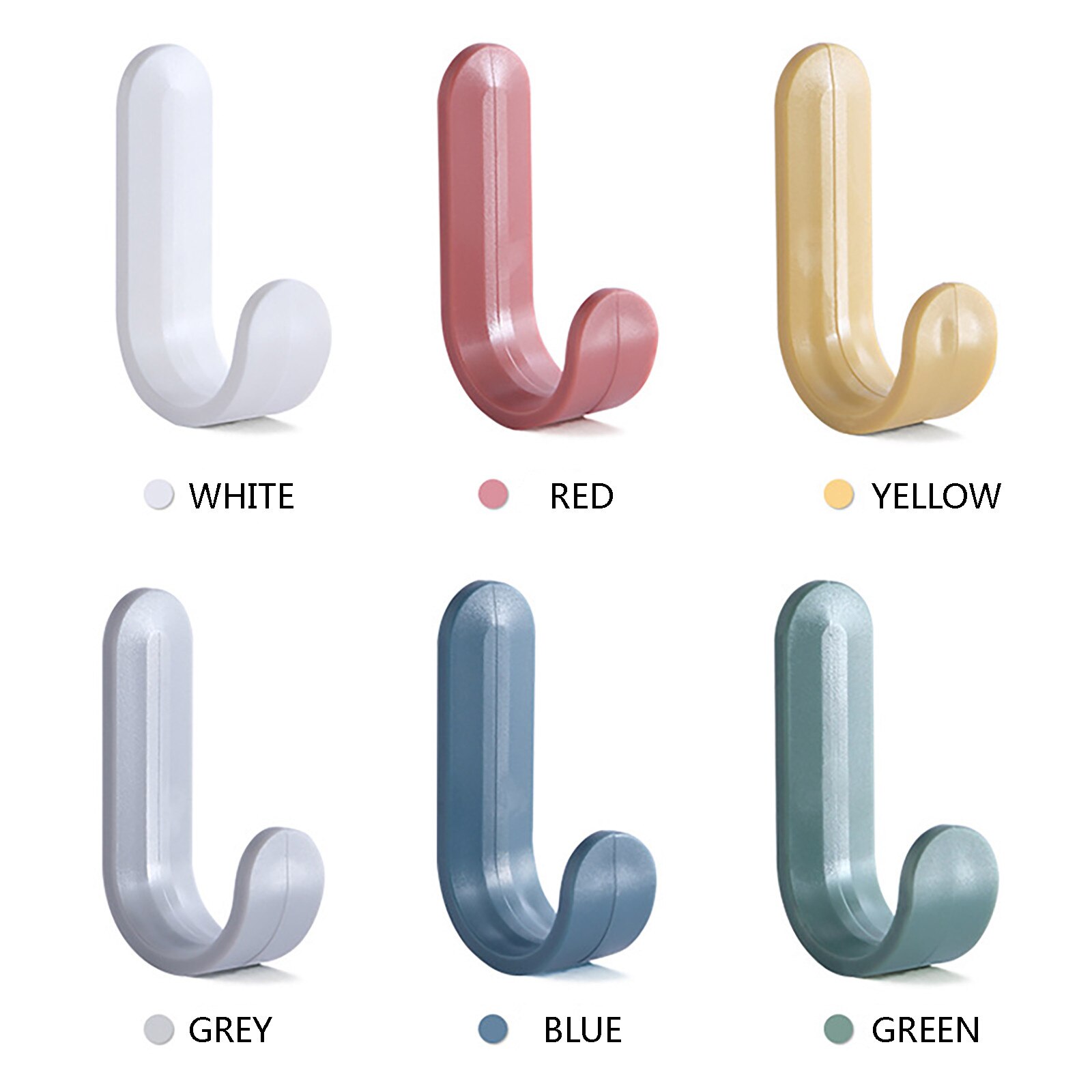 Zelfklevende Muur Hangers Handdoek Haken Plastic Deur Hangers Hoed Rekken Sleutels Hanger Muur Organizer Home Decor Sleutelhouder