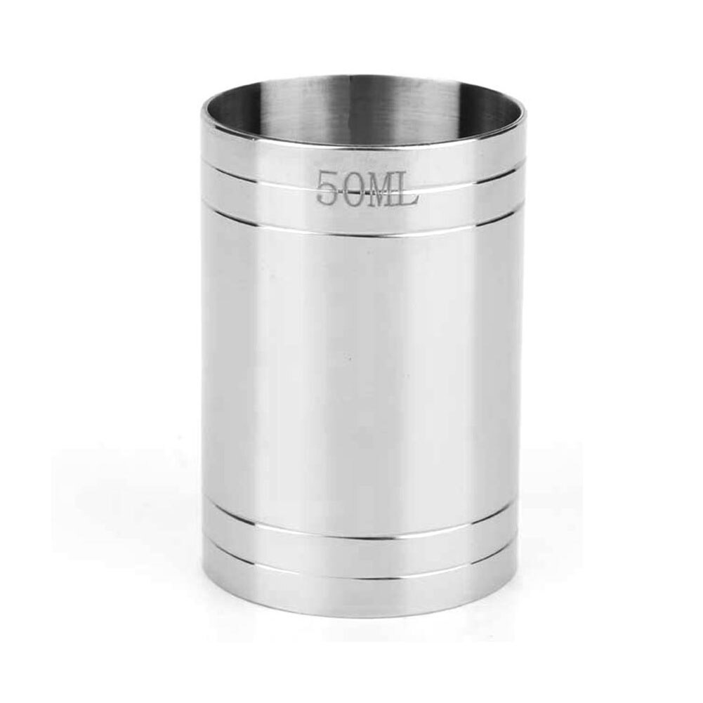 Spirit Measuring Cup Practical Thimble Cylinder Shape Stainless Steel Bar Kitchen Wine Lightweight Jigger Durable Tool Party: 50ml