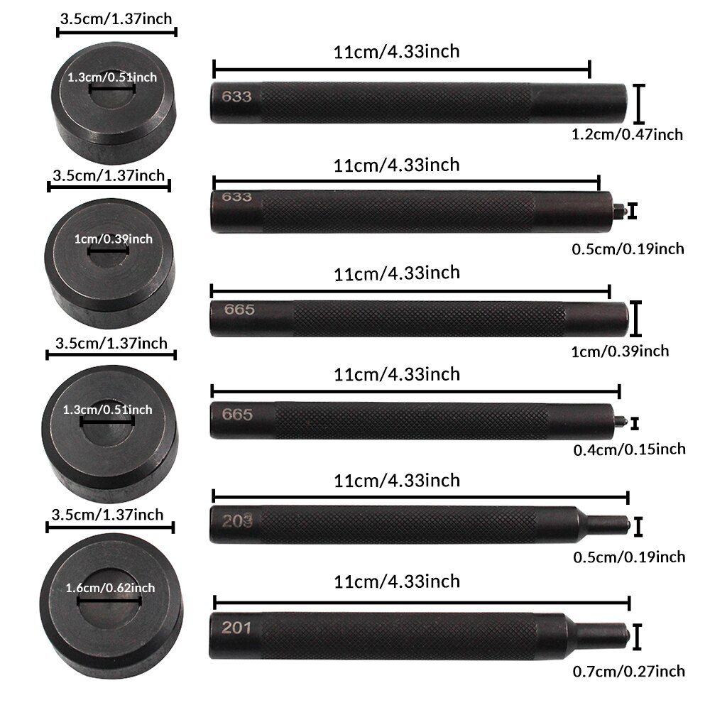 DIY Leather Fastener Press Tools Snap Button Installation Metal Four-in-one Buckle Operating Setting Tool Sewing Accessories