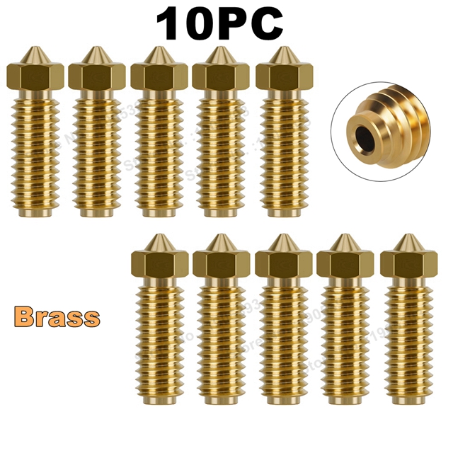 per Anycubic Kobra 3 Ugello Ottone Acciaio Temprato Ugello Stampante 3D per Anycubic Kobra 3 Combo Kobra3, 0.2 0.4 0.6 0.8 1.0mm: 0.8mm / Oro