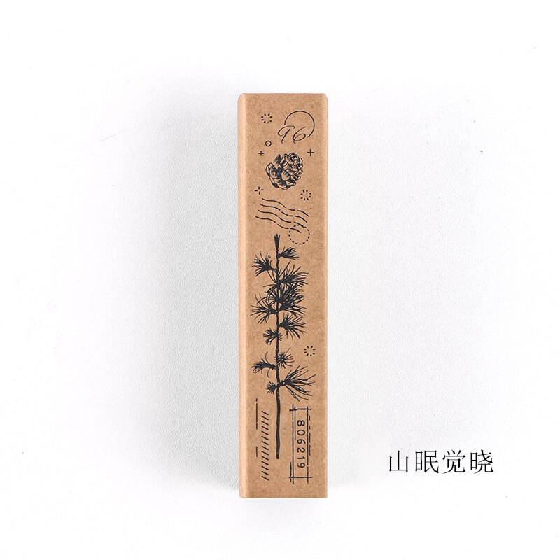Langue végétale série rétro plante motif timbre bricolage en bois caoutchouc timbres pour Scrapbooking papeterie Scrapbooking Standard timbre: 6
