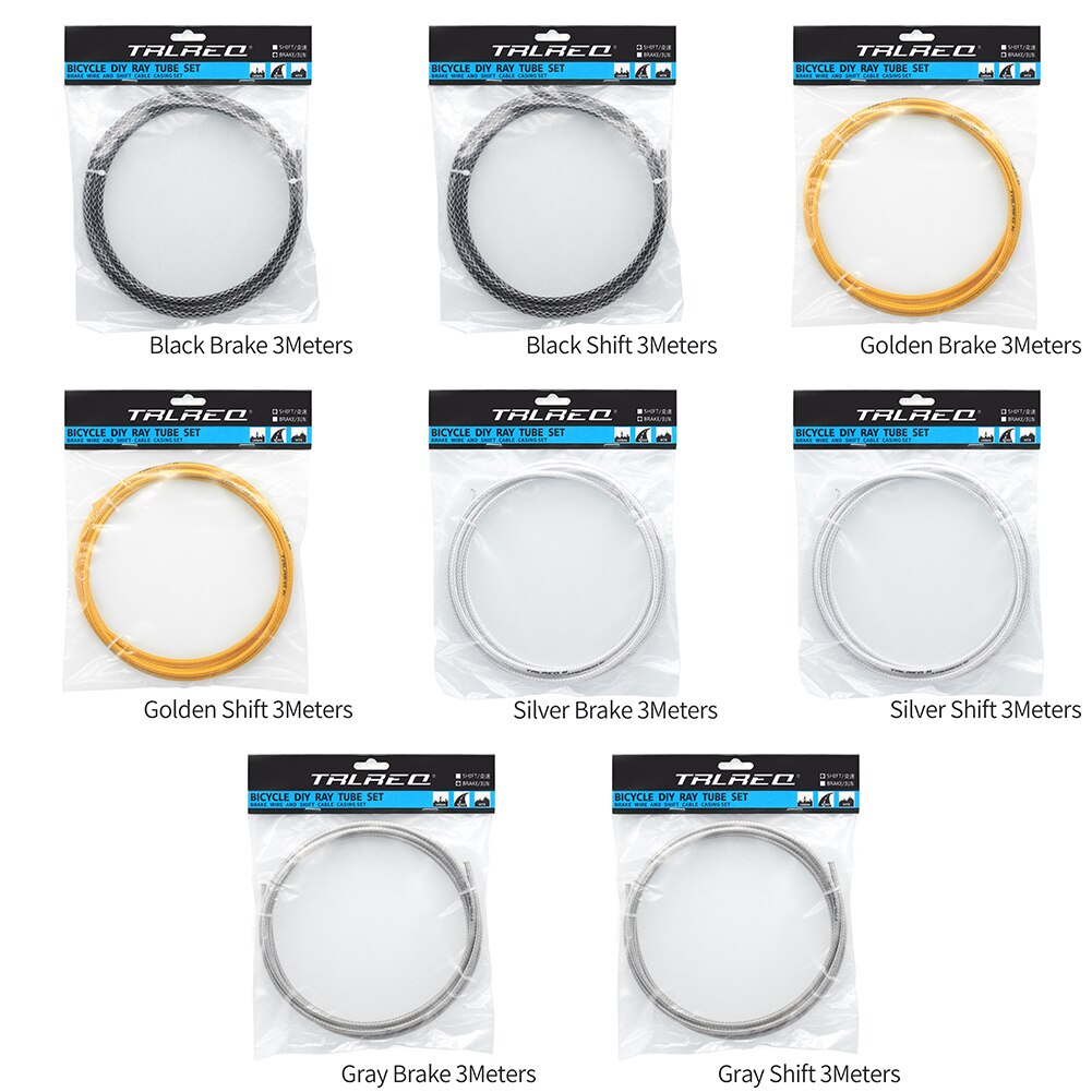 3m 5mm Replacement Part Wire Tube Universal Steel Road Bicycle Bike Brake Shift Cable Housing Weaving Line Cycling Equipment