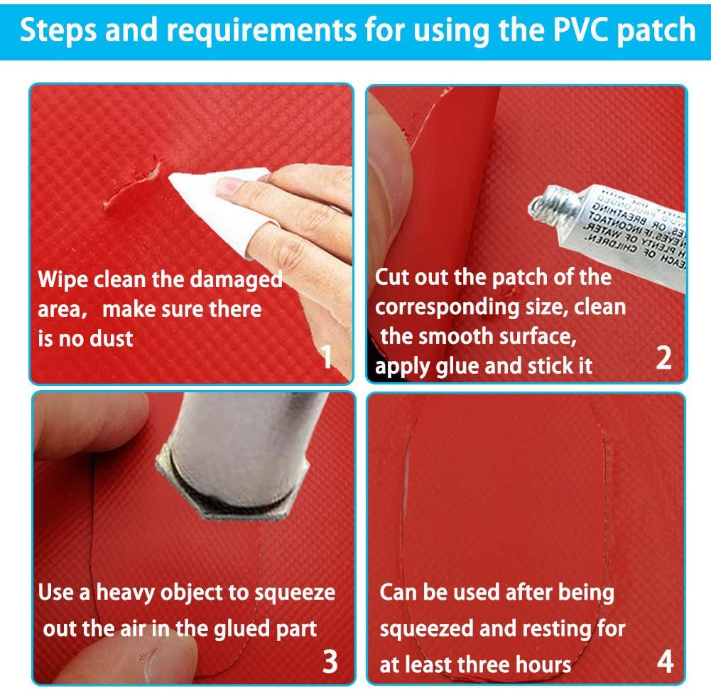 21 × 15Cm Waterdichte Pvc Patch Voor Reparatie Kajak, Opblaasbare Boot Spatbord, Vlot, Ponton Zwembaden, speelgoed, Opblaasbare Banken, Kano 'S, Lounge