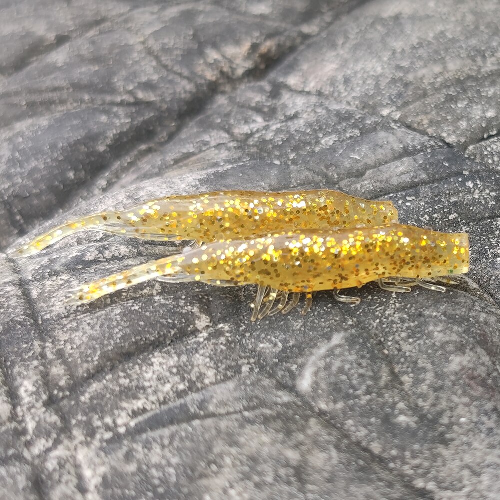 ANKIKEDI-Señuelo de Pesca de Silicona Blanda Similar a una Gamba, Cebo para Pescar Lubina, Carpa o Lucio, Ideal para Usar desde Roca