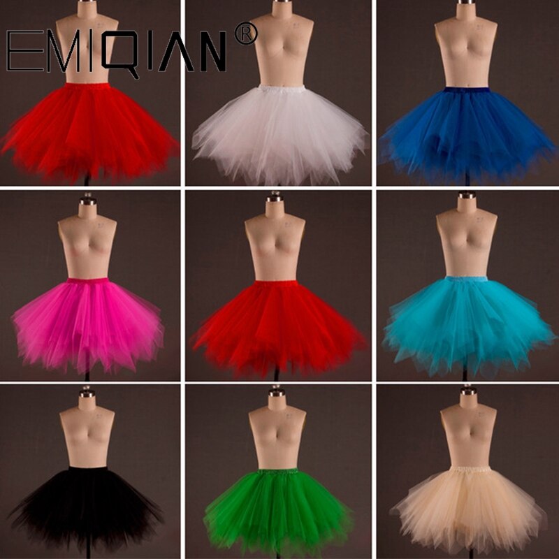 Korte Petticoat Tule Rokken Vrouwen Elastische Stretch Lagen Zomer Volwassen Tutu Rok Onderrok