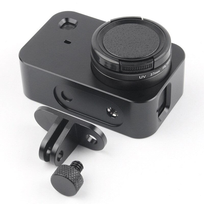Housing Shell Aluminum Alloy Protective Cage with 37mm Filter Lens & Lens Cap & Screw for Xiaomi Mijia Small Camera