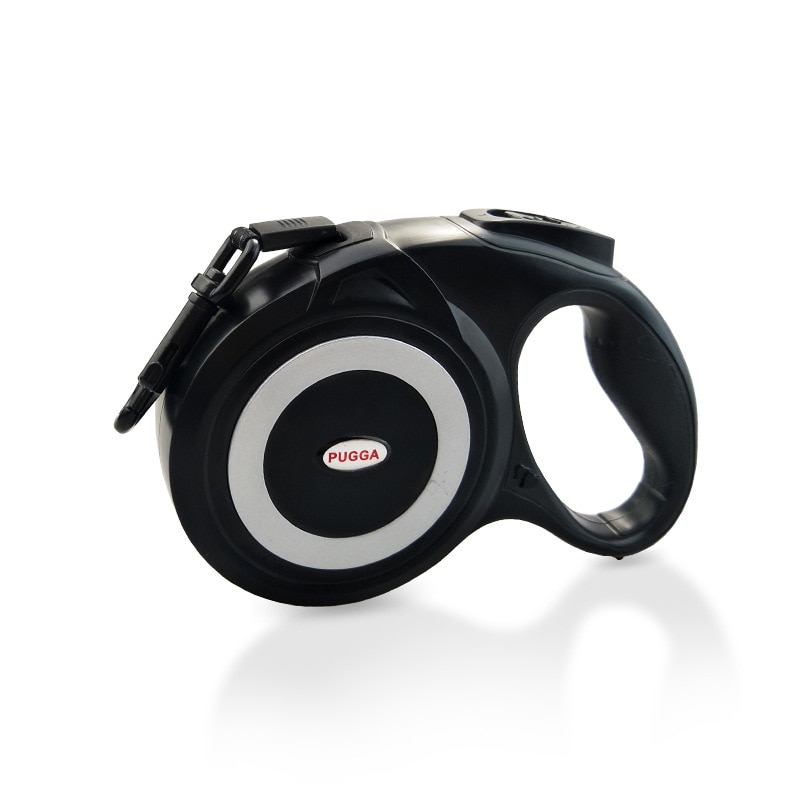 Pugga 5m / 8m flexi hondenriem, intrekbare hondenriem, trekkoord voor honden, automatisch uitschuifbaar, reflecterende wandelhondenriemen