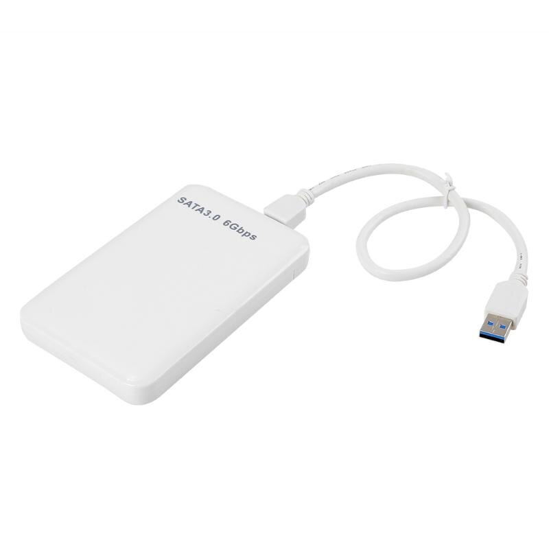 VKTECH 2.5 &quot;custodia per HDD da USB 3.0 a SATA 3.0 custodia per disco rigido custodia per hdd esterna 6 Gbps SSD Box supporto protocollo UASP da 3TB: WHITE