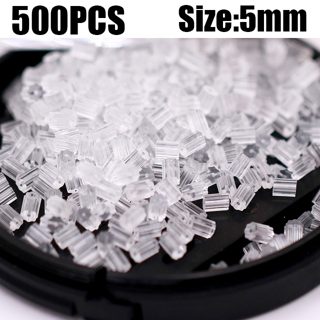500 Uds caja de tapones para los oídos aleación de goma de silicona transparente pendiente cierre pendientes Kit de accesorios DIY joyería hacer hallazgos de gancho para las orejas: Transparente