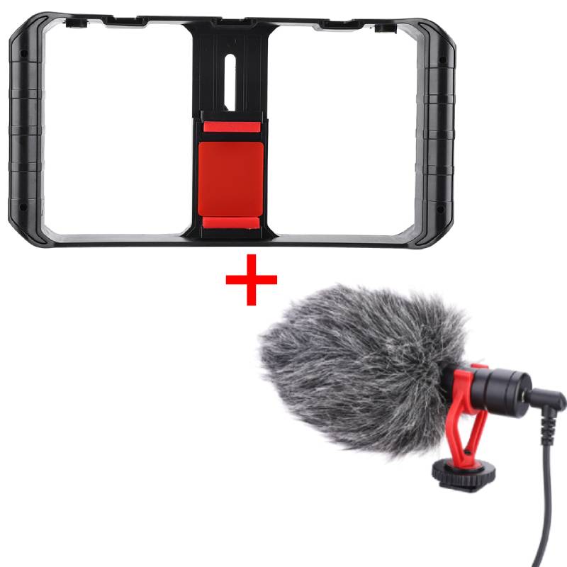 Ulanzi U-Rig Pro Smartphone Video Rig w 3 Shoe Mounts Filmmaking Case Handheld Phone Video Stabilizer Grip Tripod Mount Stand: Bracket with BY-MM1