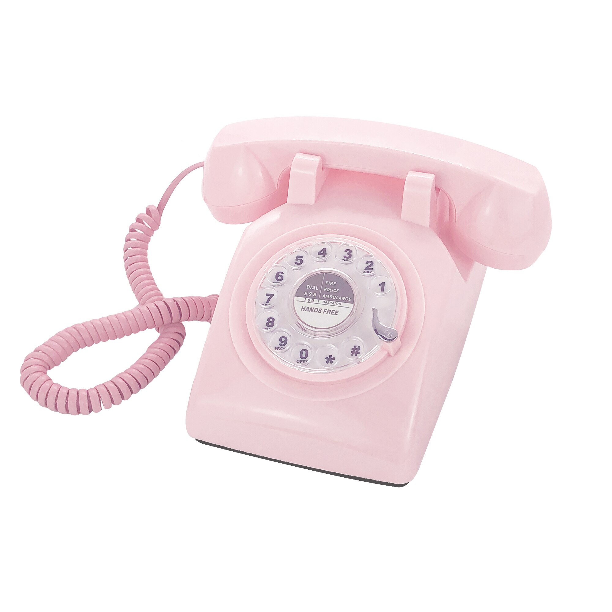 Téléphone portable rétro rose Vintage à cadran rotatif, téléphone fixe mains libres pour la maison/le bureau/l&#39;hôtel, téléphones anciens pour Senior