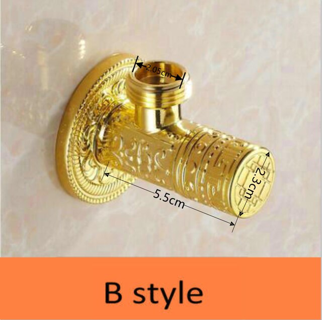 Vandhane reservedele 1/2 &quot;  x 1/2 &quot; antik messing badeværelse vinkelstopventil toilet trekant påfyldningsventil vandbesparelse: B stil