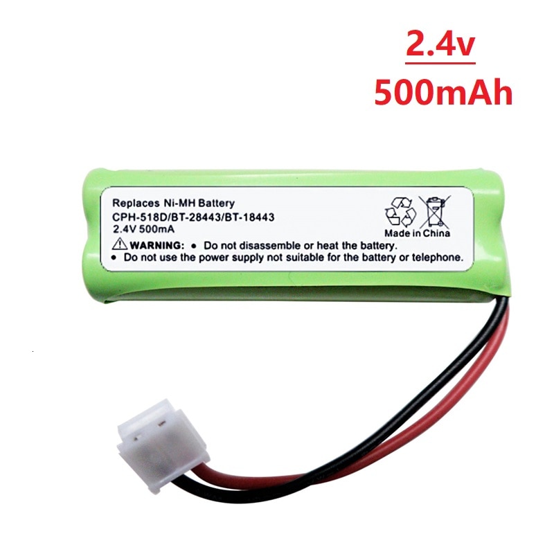 Original 2.4v 500 mah bateria de substituição para CPH-518D BT-28443 bt18443 casa telefone walkie talkie 2.4v bateria recarregável nimh