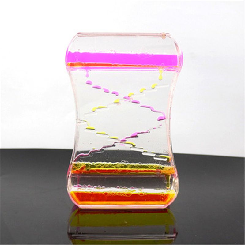 Anti Stress Fidget Toy Two-color Oil Ladder Liquid Water Sensory Calming Motion Timer Antistress Relieve Anxiety Toy