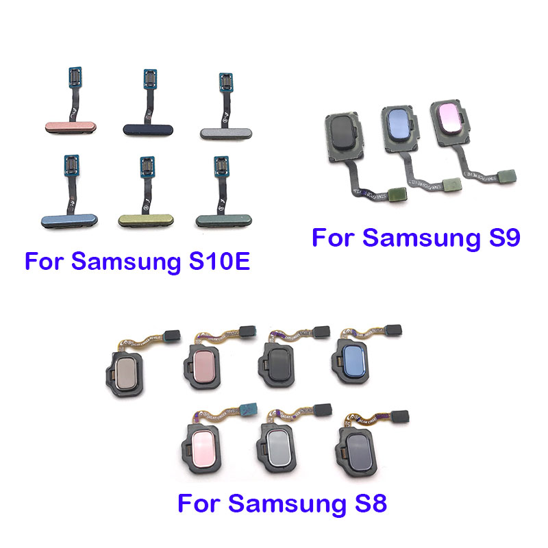 pour Samsung Galaxy S8 S9 S10e capteur d'empreintes digitales maison retour clé Menu bouton Flex ruban câble