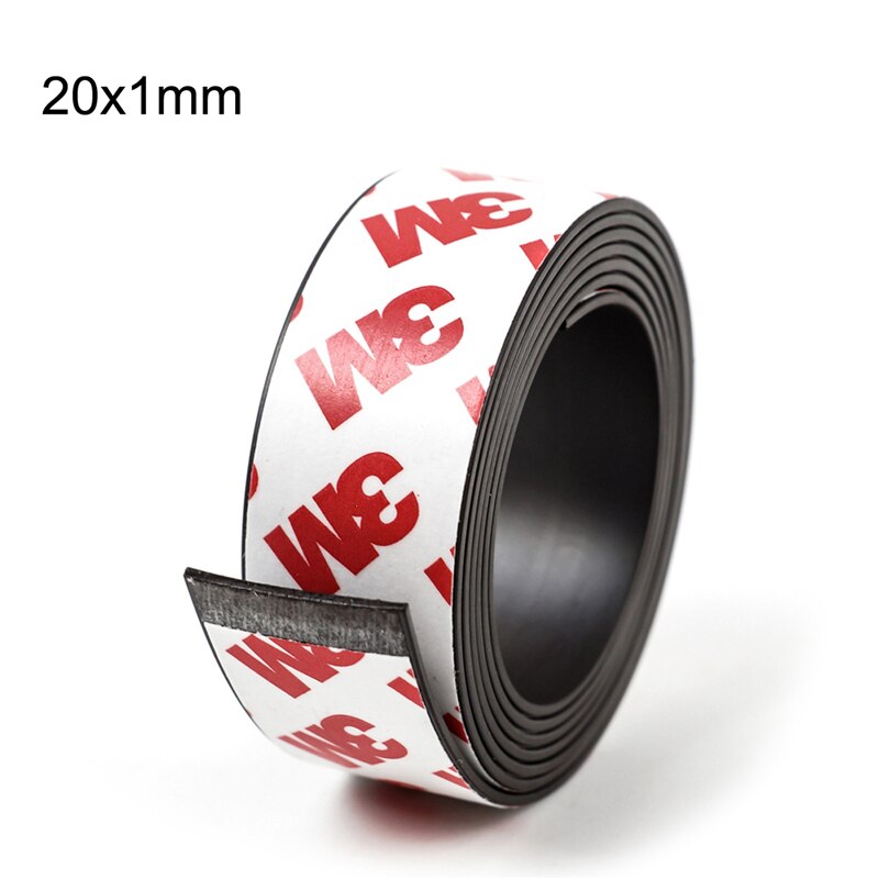 Magic Rubber Magnet Sticker Self Adhesive Flexible Soft Magnet Magnetic Strip Rubber Magnets Tape Craft Width 20mm Thickness 1mm