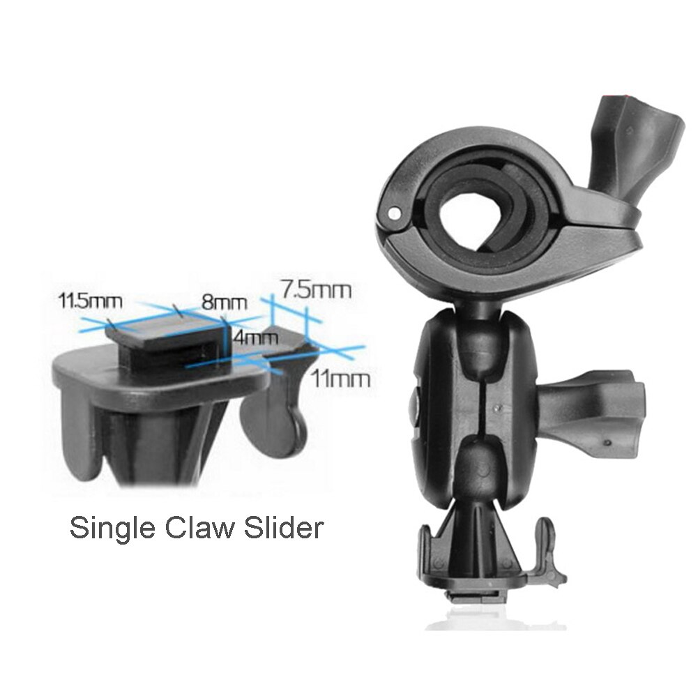 360 Degree Rotating DVR Video Recorder Car Rearview Adjustable Bracket Shockproof Dash Cam Support Mirror Driving Mount Holder: Long single claw