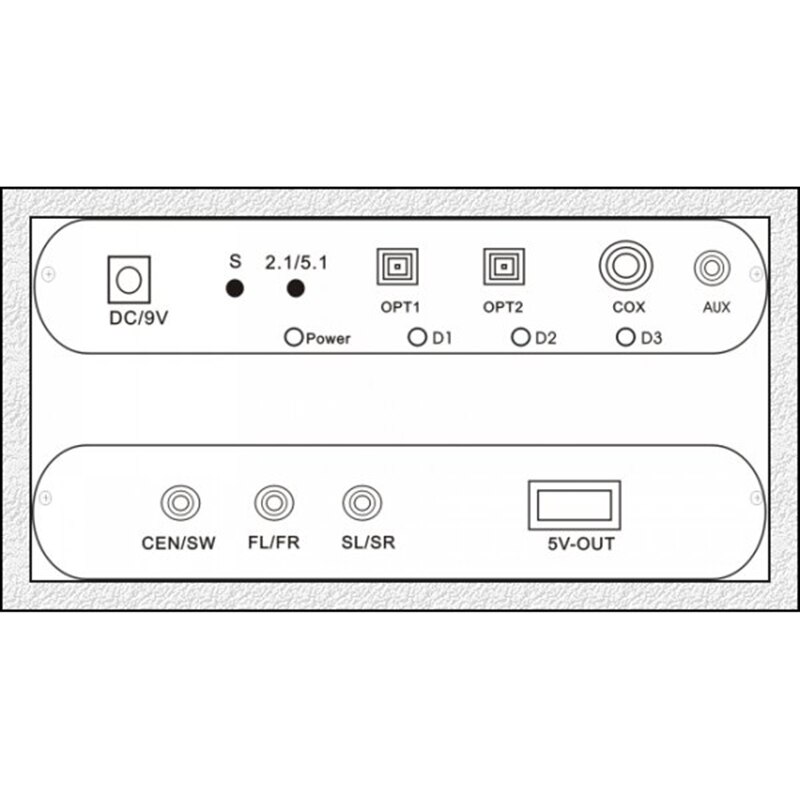 5.1 o gir digital lyd o dekoder digital til analog o dekoder dac optisk koaksial usb-inngang  til 5.1ch analog(eu-plugg