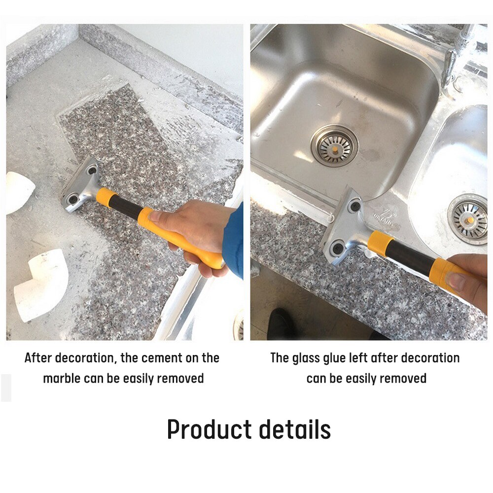 Scraper Knife Metal Putty Knife Wall Plaster Knife Hand Tool Plastic Handle Scraper Blade with Non-slip Handle + 10 Screw Kit