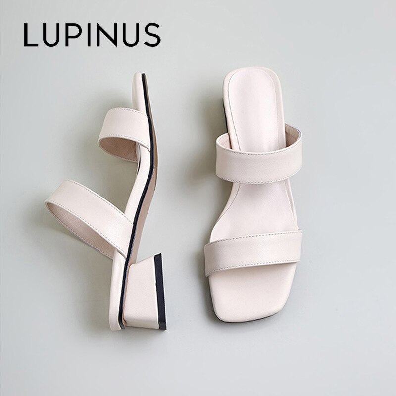 Vrouwen Hoge Hakken Sandalen Vierkante Neus Slingback Schoenen Vrouwen Outdoor Slipper Vrouwen Casual Sandaal Vrouwen