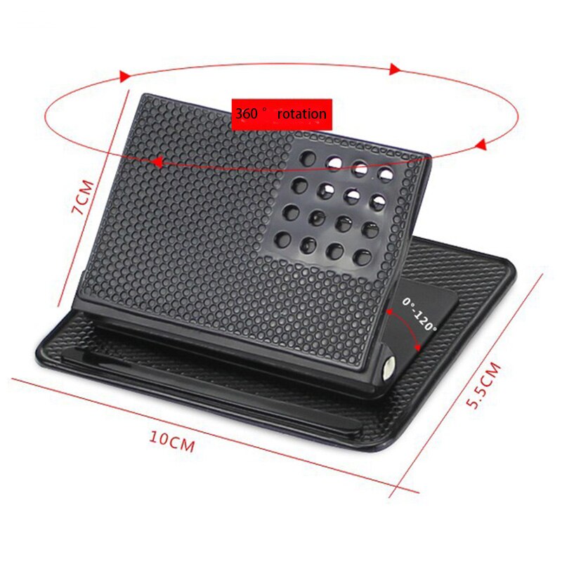 Universele Auto Telefoon Houder Gps Houder Ipad Mount Stand 360 Graden Rotatie Silicagel Mobiele Telefoon Non-Slip Mat Voor telefoon Ipad