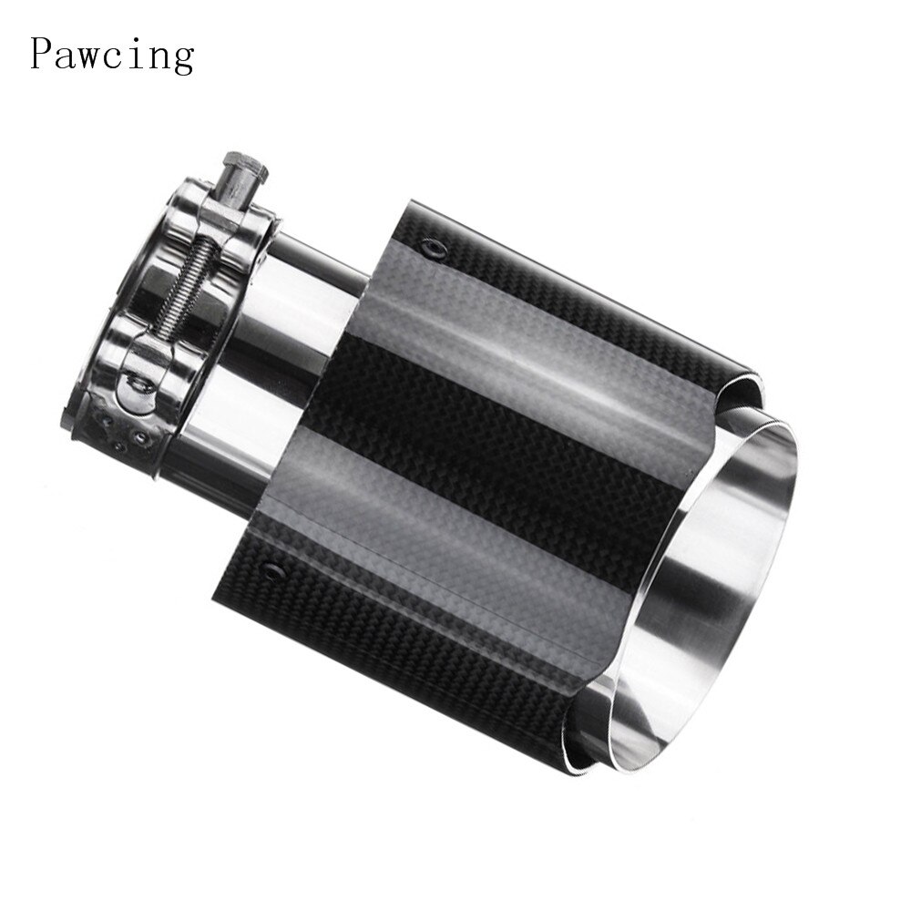 Adapt Akrapovic Car Exhaust Systems matte Carbon Muffler Tip Tail End Universal Stainless stee Straight Flange Sandblasting for