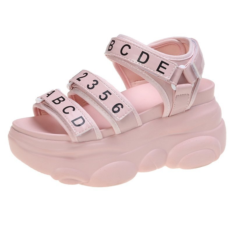 Dame platform sandaler strand sports sandaler sommer oversigt: Lyserød / 34