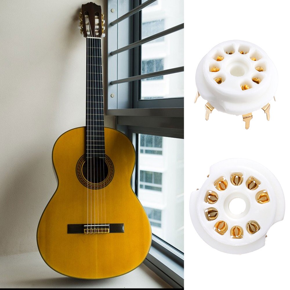 4pcs 9-pin Outlet Electronic Tube Bases Vacuum Tube Socket Audio Accessories