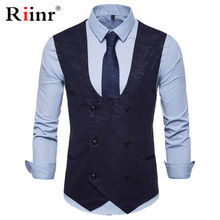 Liivi miesten slim fit liivit ja liivit rento kaksirivinen liivi miesten liivi miesten slim fit miesten puku liivi mies
